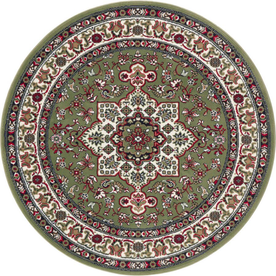 Tapeso Perzisch tapijt rond Parun Täbriz groen 160 cm rond