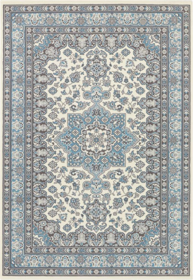 Nouristan Perzisch tapijt Parun Täbriz creme blauw 120x170 cm