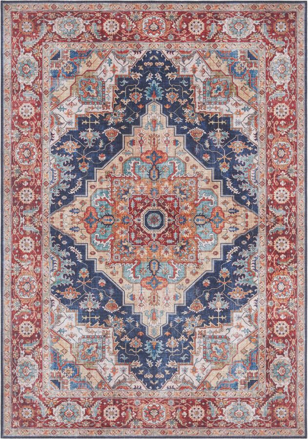 Nouristan Vintage vloerkleed Sylla blauw rood 120x160 cm - Foto 6