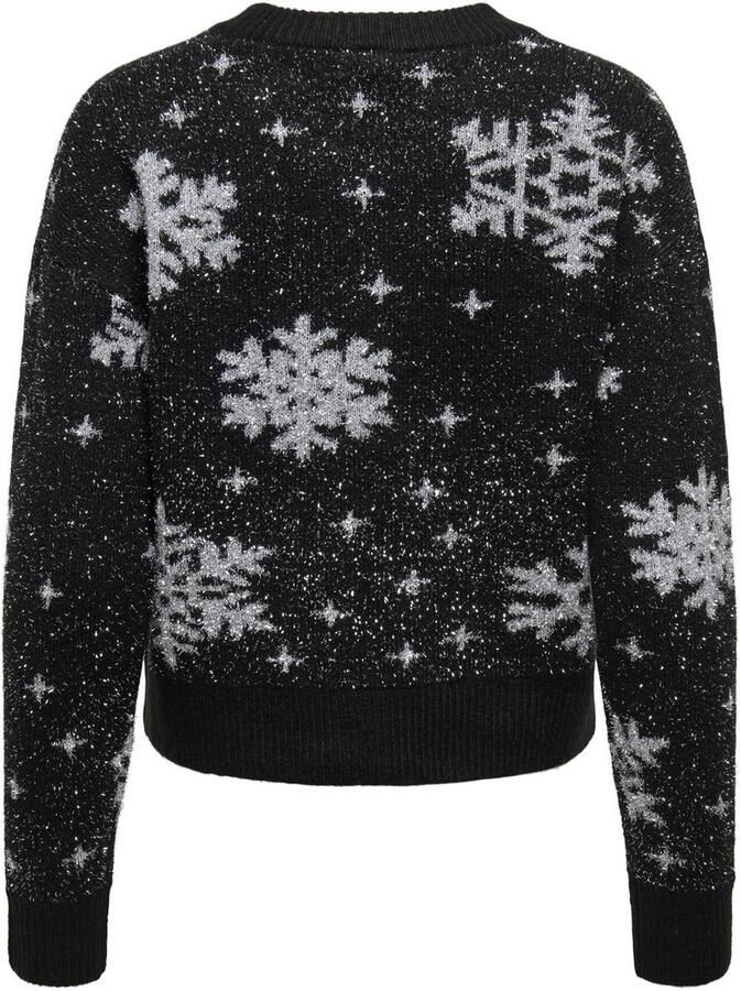 Only Kersttrui ONLXMAS ROLFA LS ONECK SNOWFLAKES KNT - Foto 2