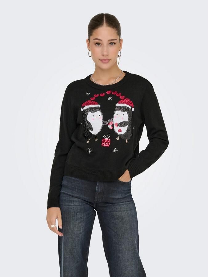 Only Kersttrui ONLXMAS SHINE LS ONECK KNT - Foto 4
