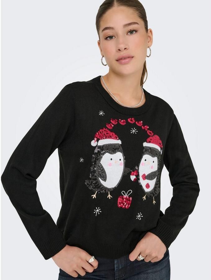 Only Kersttrui ONLXMAS SHINE LS ONECK KNT - Foto 3