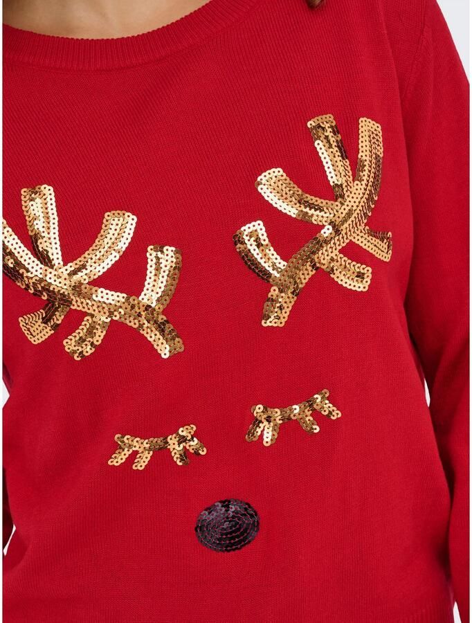 Only Kersttrui ONLXMAS SHINE LS ONECK KNT - Foto 2
