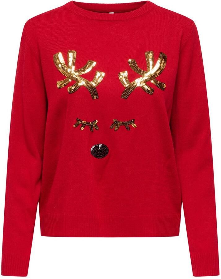 Only Kersttrui ONLXMAS SHINE LS ONECK KNT