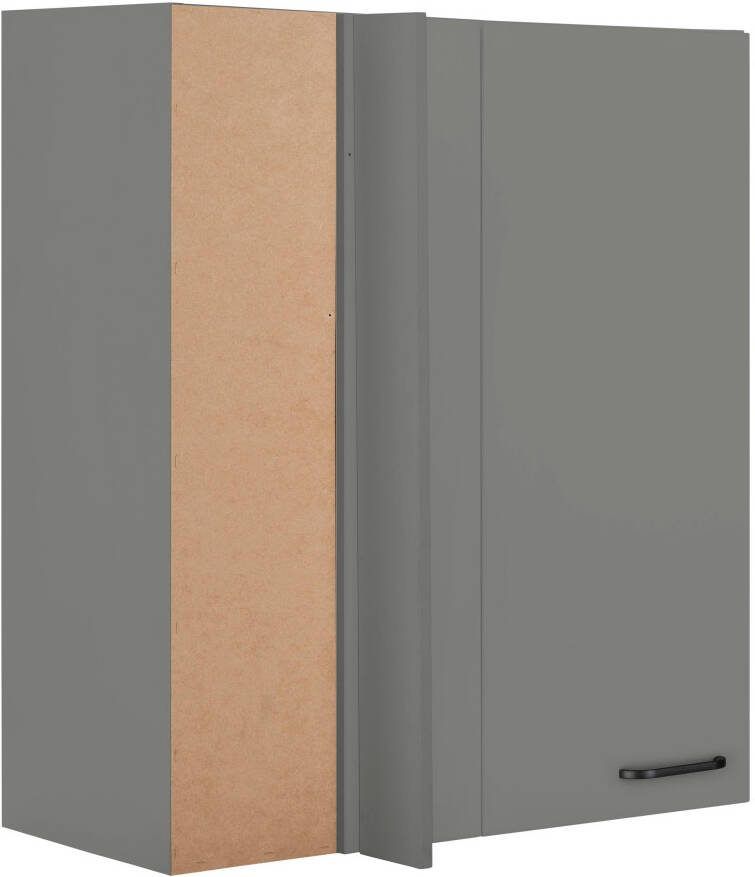 OPTIFIT Hangend hoekkastje Elga met soft-closefunctie en metalen greep breedte 80 cm