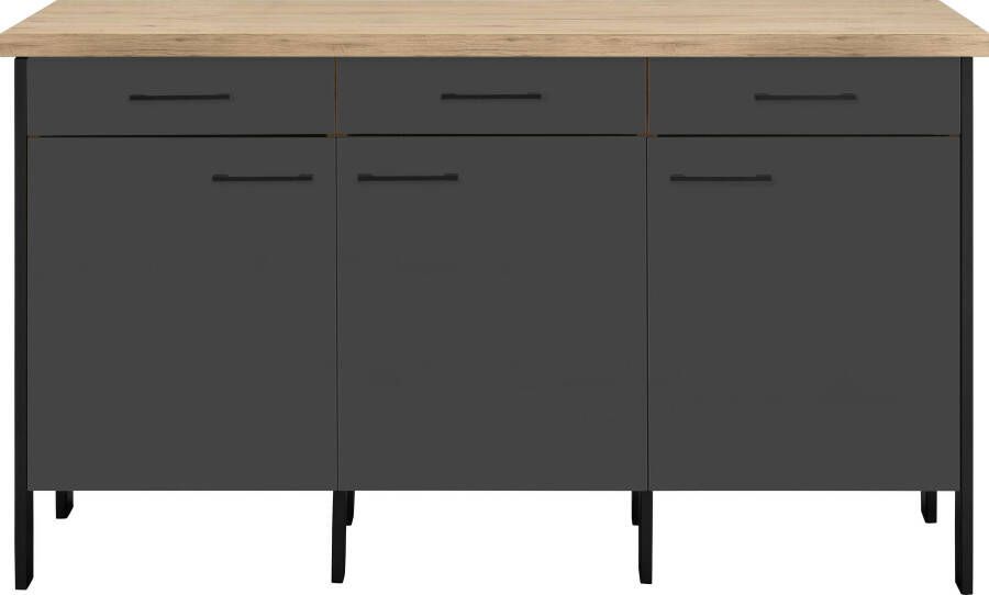 OPTIFIT Onderkast Tokio 158 cm breed met stalen frame volledig uittrekbaar dressoir met bergruimte - Foto 8