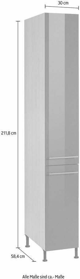 OPTIFIT Apothekerskast Bern 30 cm breed 212 cm hoog met in hoogte verstelbare stelpoten - Foto 2