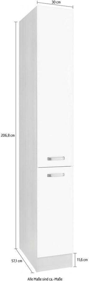 OPTIFIT Apothekerskast Faro 2 laden metalen grepen breedte 30 cm - Foto 4