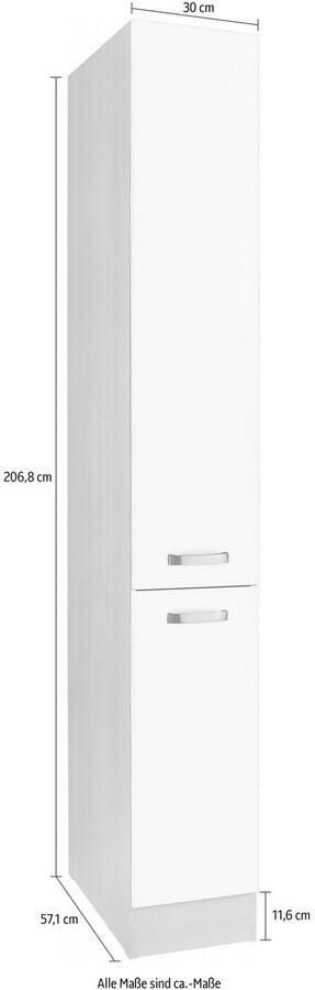 OPTIFIT Apothekerskast Faro 2 laden metalen grepen breedte 30 cm - Foto 3