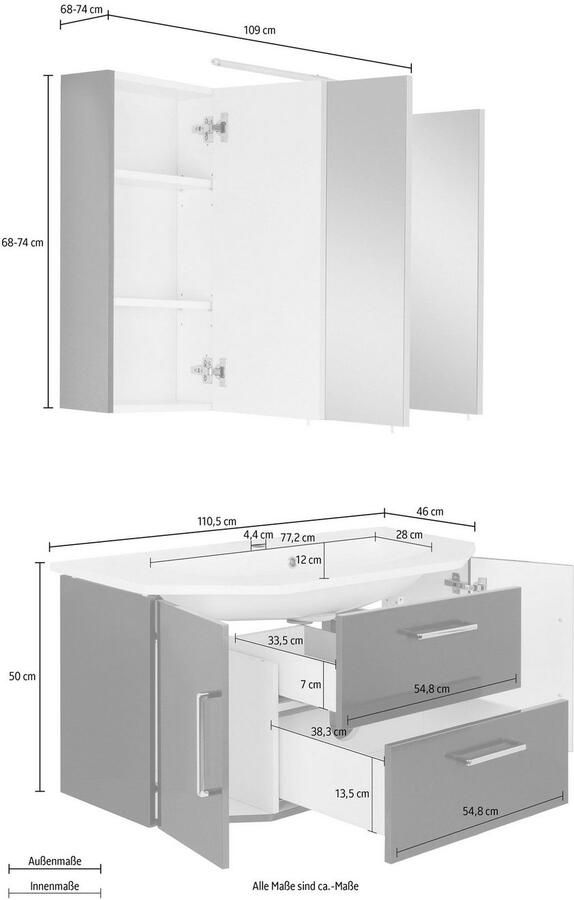 OPTIFIT Badkamerserie AVA (set 2-delig) - Foto 5