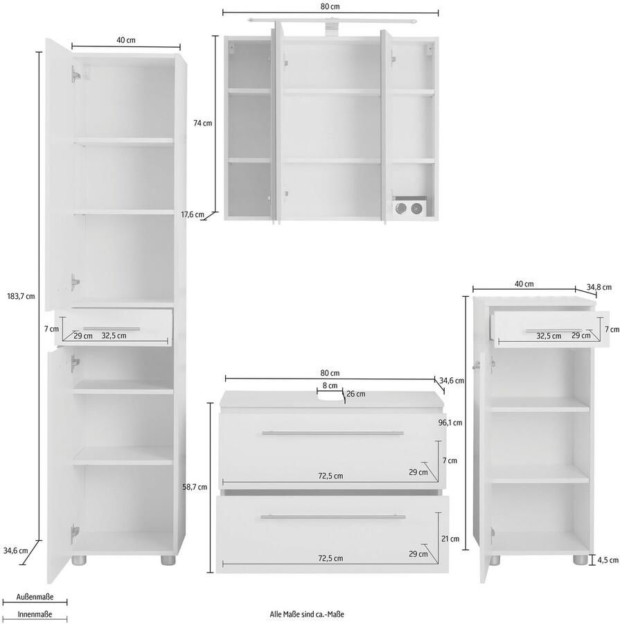 OPTIFIT Badkamerserie Bern (4-delig) - Foto 2