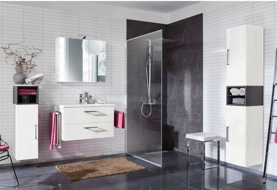 OPTIFIT Badkamerserie Napoli met contrastkleurige kastelement en soft-closefunctie (set) - Foto 6