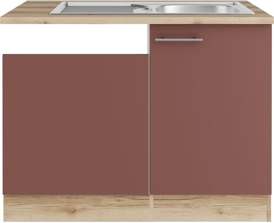 OPTIFIT Gootsteenkast Bella Breedte 110 cm voor gedeeltelijk geïntegreerde vaatwasser