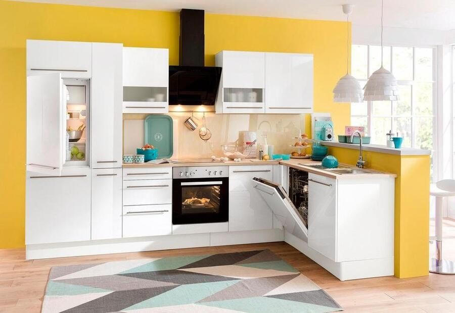 OPTIFIT Hangend kastje met glasdeur Bern Breedte 50 cm front met melkglas-inzet met metalen greep - Foto 2