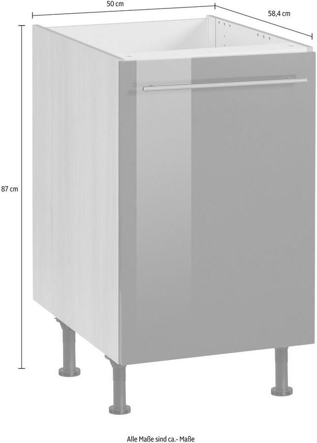 OPTIFIT Gootsteenkast Bern 50 cm breed met 1 deur met in hoogte verstelbare poten met metalen greep - Foto 2