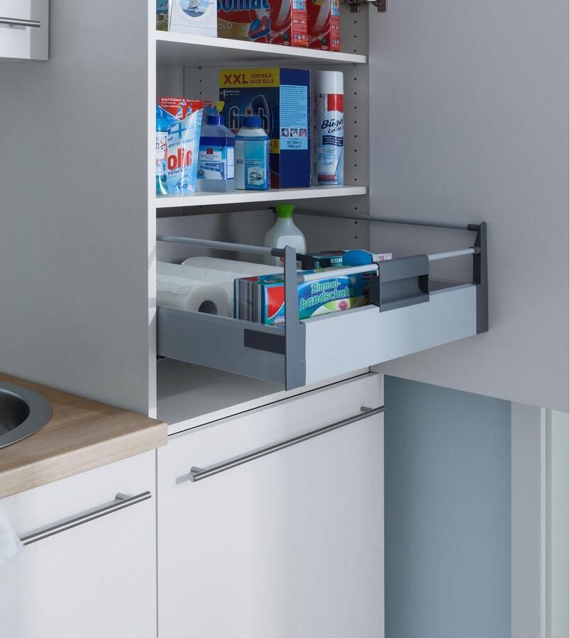 OPTIFIT Gootsteenkast Bern 50 cm breed met 1 deur met in hoogte verstelbare poten met metalen greep