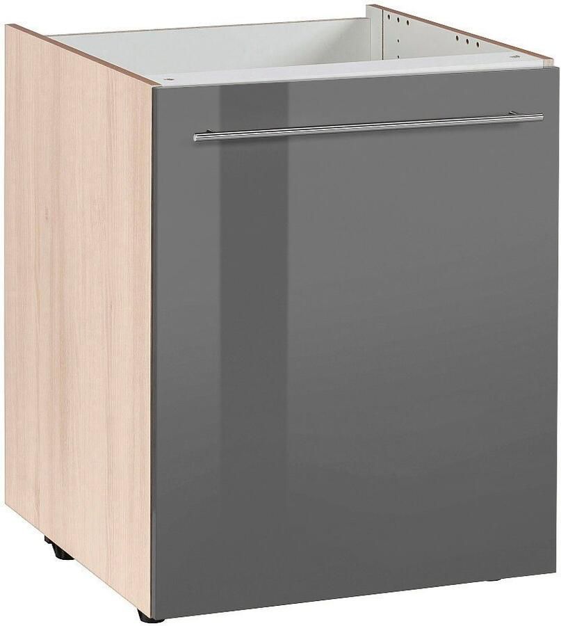 OPTIFIT Gootsteenkast Bern 60 cm breed met 1 deur met in hoogte verstelbare poten met metalen greep