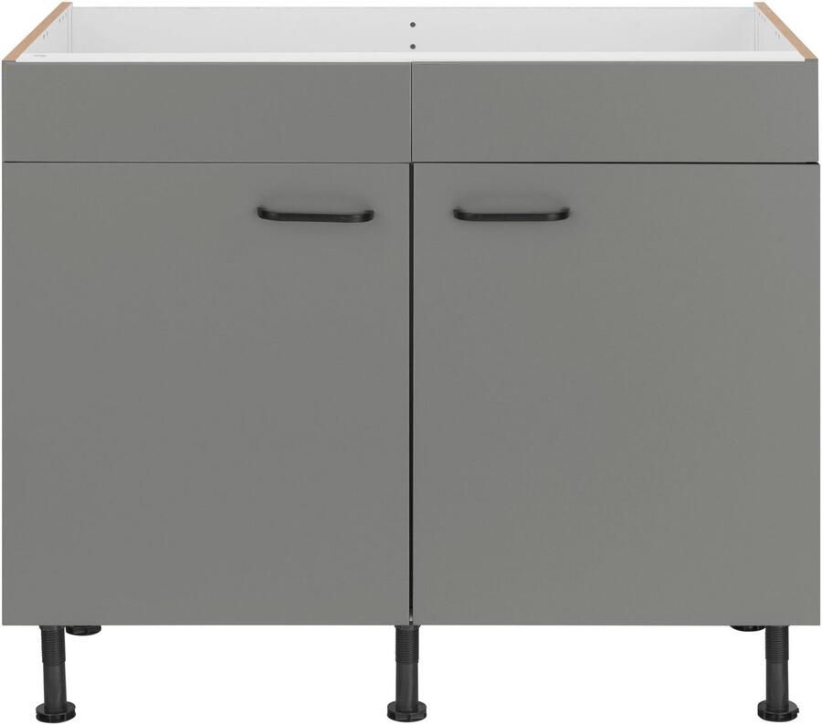 OPTIFIT Gootsteenkast Elga met soft-close-functie in hoogte verstelbare poten breedte 100 cm - Foto 2
