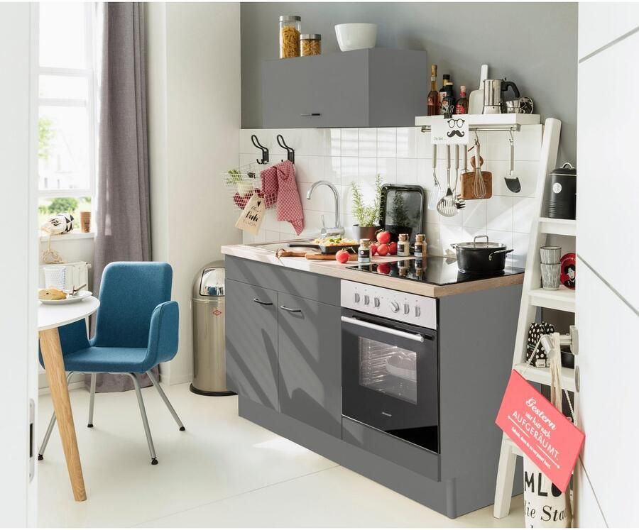 OPTIFIT Gootsteenkast Elga met soft-close-functie in hoogte verstelbare poten breedte 100 cm - Foto 3