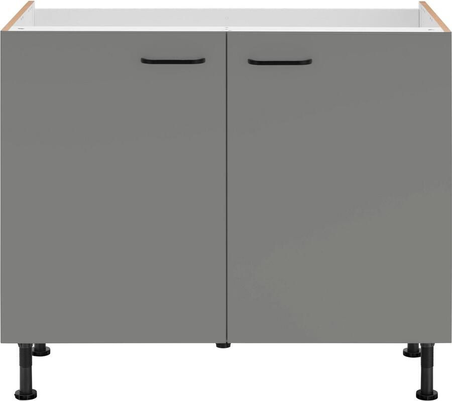 OPTIFIT Gootsteenkast Elga met soft-close-functie in hoogte verstelbare poten breedte 100 cm