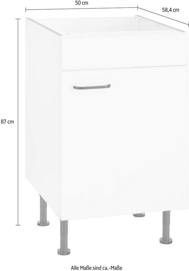 OPTIFIT Gootsteenkast Elga met soft-close-functie in hoogte verstelbare poten breedte 50 cm