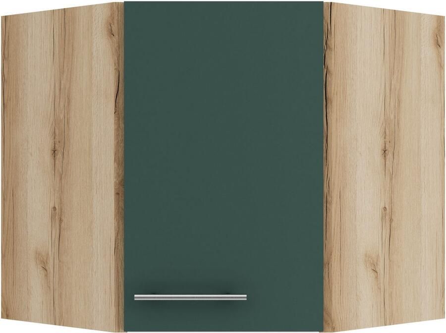 OPTIFIT Hangend hoekkastje Bella Breedte 60 x 60 cm deuropening verwisselbaar