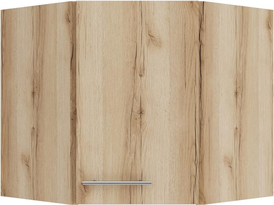 OPTIFIT Hangend hoekkastje Bella Breedte 60 x 60 cm deuropening verwisselbaar