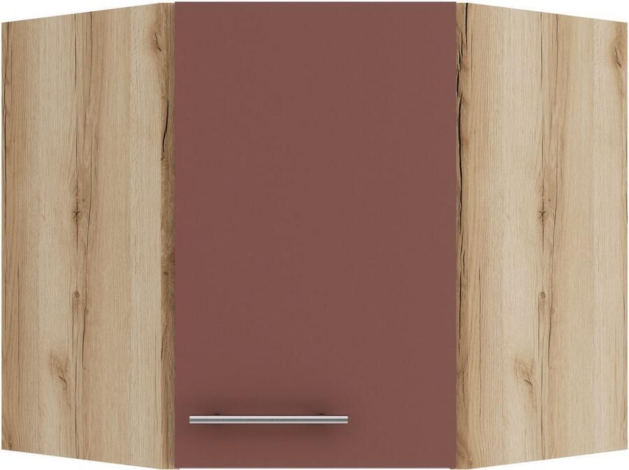 OPTIFIT Hangend hoekkastje Bella Breedte 60 x 60 cm deuropening verwisselbaar