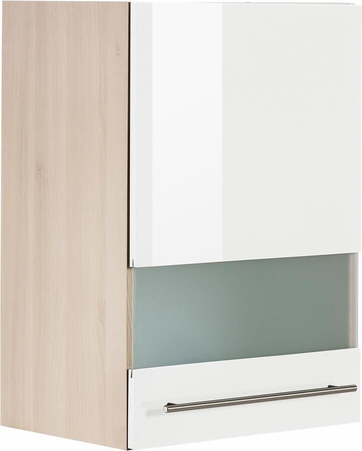 OPTIFIT Hangend kastje met glasdeur Bern Breedte 50 cm front met melkglas-inzet met metalen greep - Foto 4