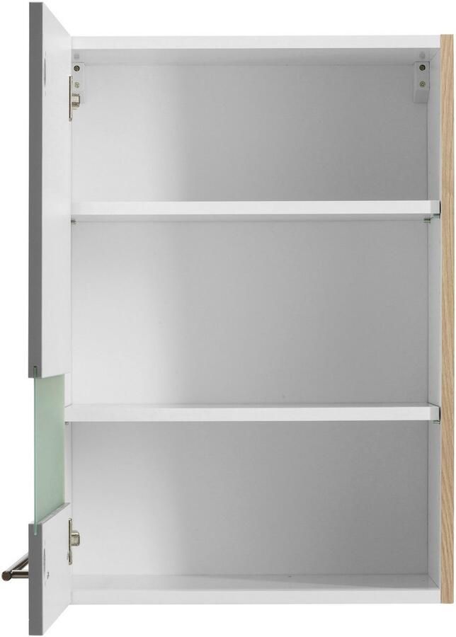 OPTIFIT Hangend kastje met glasdeur Bern Breedte 50 cm front met melkglas-inzet met metalen greep - Foto 2