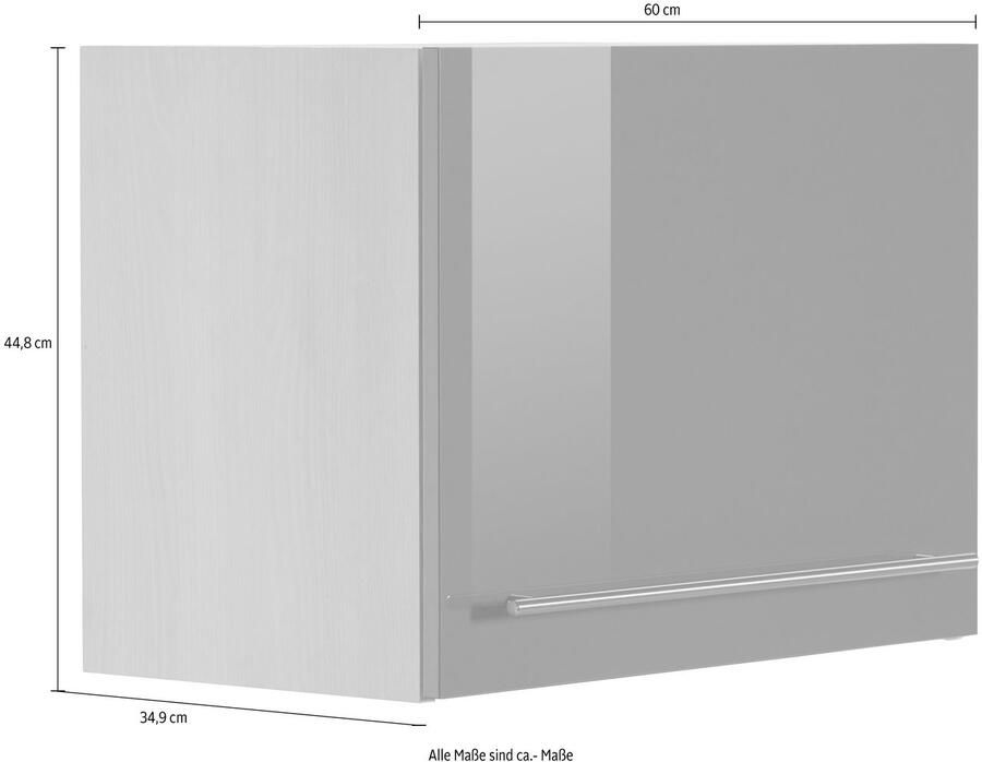 OPTIFIT Hangend kastje met klep Bern Breedte 60 cm 1 klep inclusief demper met metalen greep