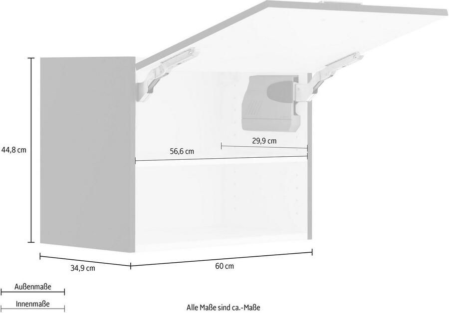 OPTIFIT Hangend kastje met klep Parma Breedte 60 cm - Foto 3