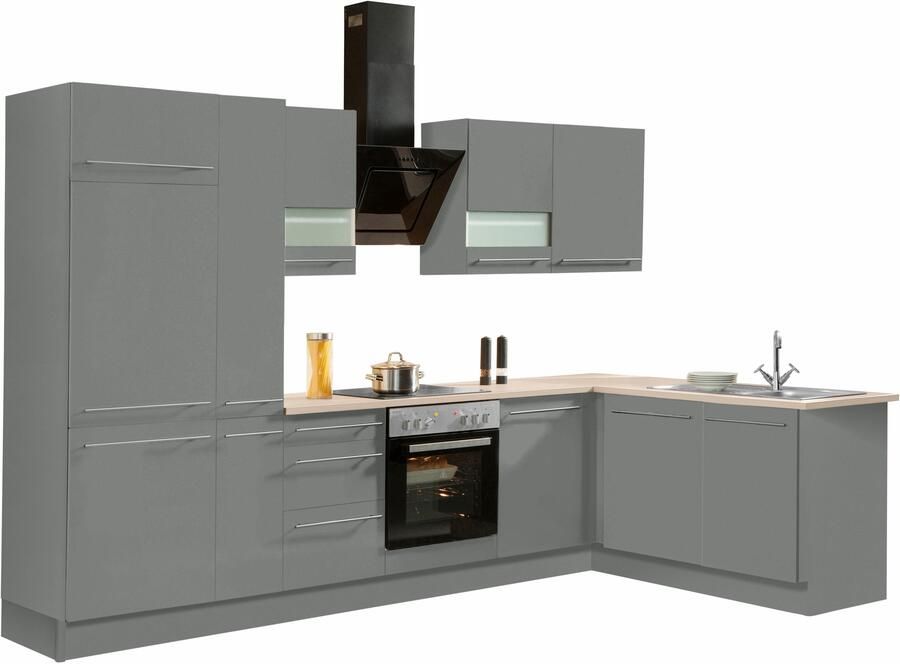 OPTIFIT Hoekkeuken Bern Breedte 315x175 cm naar keuze met elektrische apparaten verstelbare poten - Foto 4