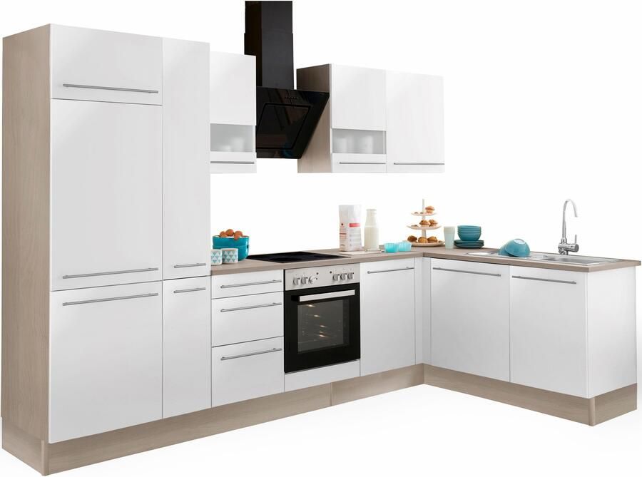 OPTIFIT Hoekkeuken Bern Breedte 315x175 cm naar keuze met elektrische apparaten verstelbare poten - Foto 5