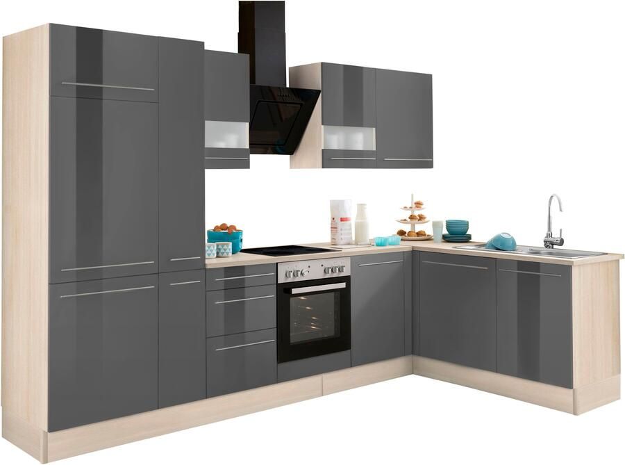 OPTIFIT Hoekkeuken Bern Breedte 315x175 cm naar keuze met elektrische apparaten verstelbare poten - Foto 4