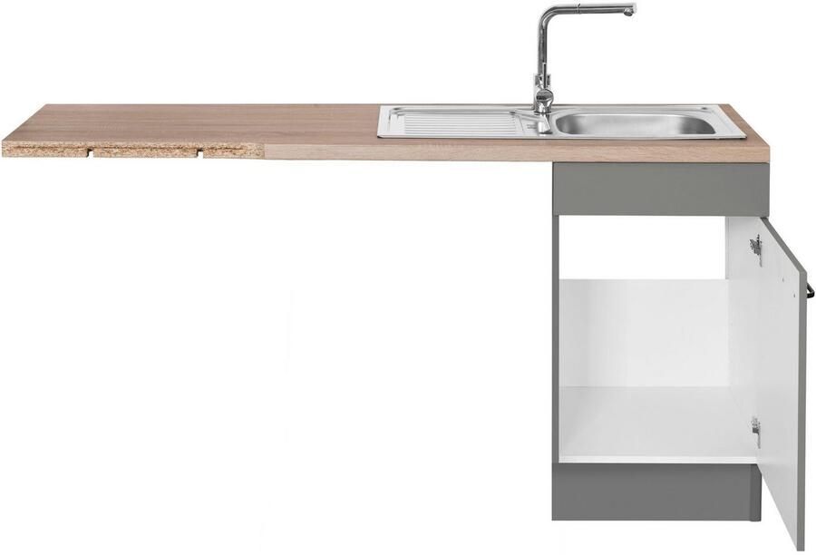 OPTIFIT Hoekkeuken Elga Premium keuken soft-close functie volledig uittrekbaar opstelbreedte 225x175cm - Foto 6