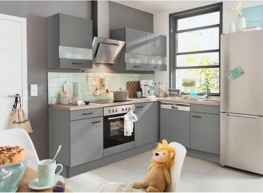 OPTIFIT Hoekkeuken Elga Premium keuken soft-close functie volledig uittrekbaar opstelbreedte 225x175cm - Foto 4