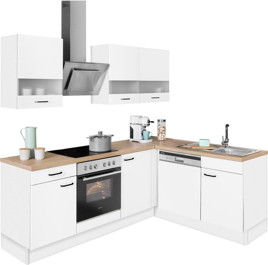 OPTIFIT Hoekkeuken Elga Premium keuken soft-close functie volledig uittrekbaar opstelbreedte 225x175cm - Foto 9