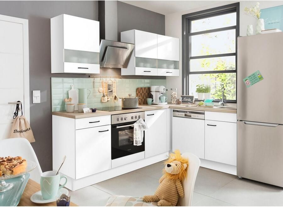 OPTIFIT Hoekkeuken Elga Premium keuken soft-close functie volledig uittrekbaar opstelbreedte 225x175cm - Foto 5