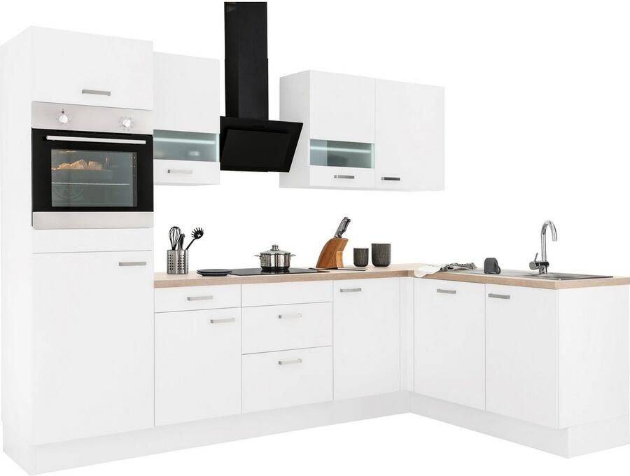 OPTIFIT Hoekkeuken Parma zonder elektrische apparaten breedte 285 x 175 cm