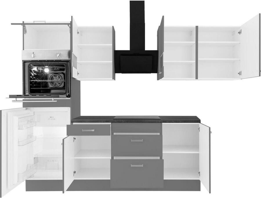 OPTIFIT Hoekkeuken Parma zonder elektrische apparaten breedte 285 x 175 cm