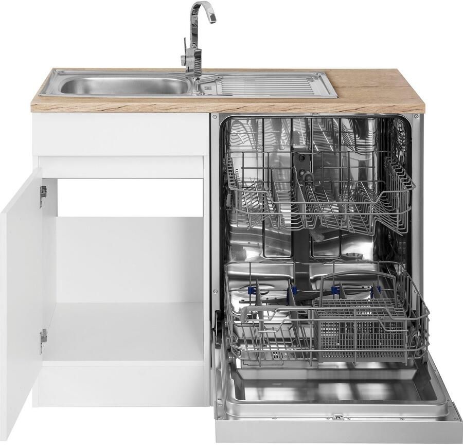 OPTIFIT Hoekkeuken Roth Afmetingen 210x175 cm naar keuze met elektrische apparaten push-to-open-functie - Foto 3