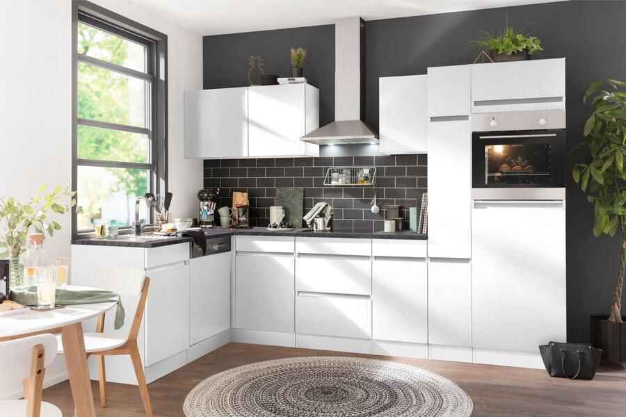 OPTIFIT Hoekkeuken Roth Afmetingen 300x175 cm naar keuze met elektrische apparaten met apothekerskast - Foto 8