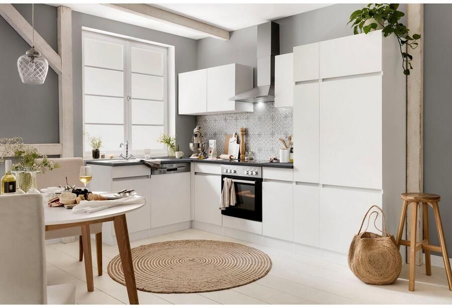 OPTIFIT Hoekkeuken Roth Afmetingen 300x175 cm naar keuze met elektrische apparaten met apothekerskast - Foto 6