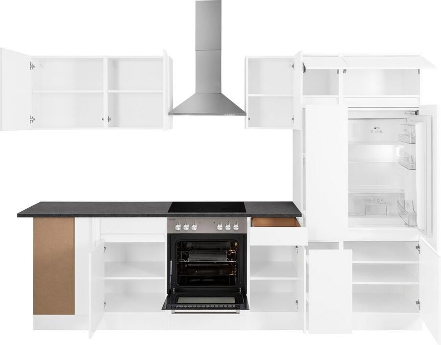 OPTIFIT Hoekkeuken Roth Afmetingen 300x175 cm naar keuze met elektrische apparaten met apothekerskast - Foto 5