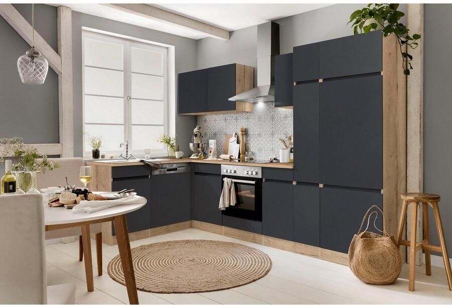 OPTIFIT Hoekkeuken Roth Afmetingen 300x175 cm naar keuze met elektrische apparaten met apothekerskast - Foto 6