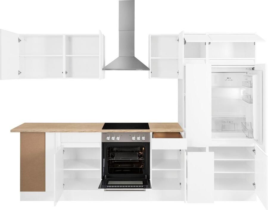 OPTIFIT Hoekkeuken Roth Afmetingen 300x175 cm naar keuze met elektrische apparaten met apothekerskast - Foto 5