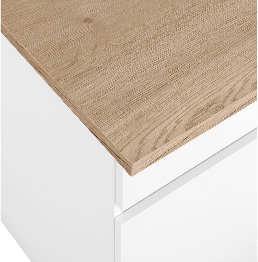 OPTIFIT Hoekkeuken Roth Afmetingen 300x175 cm naar keuze met elektrische apparaten met apothekerskast