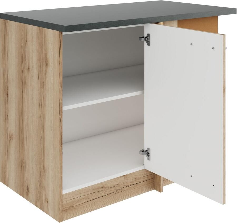 OPTIFIT Hoekonderkast Bella Breedte 100 cm deuropening verwisselbaar