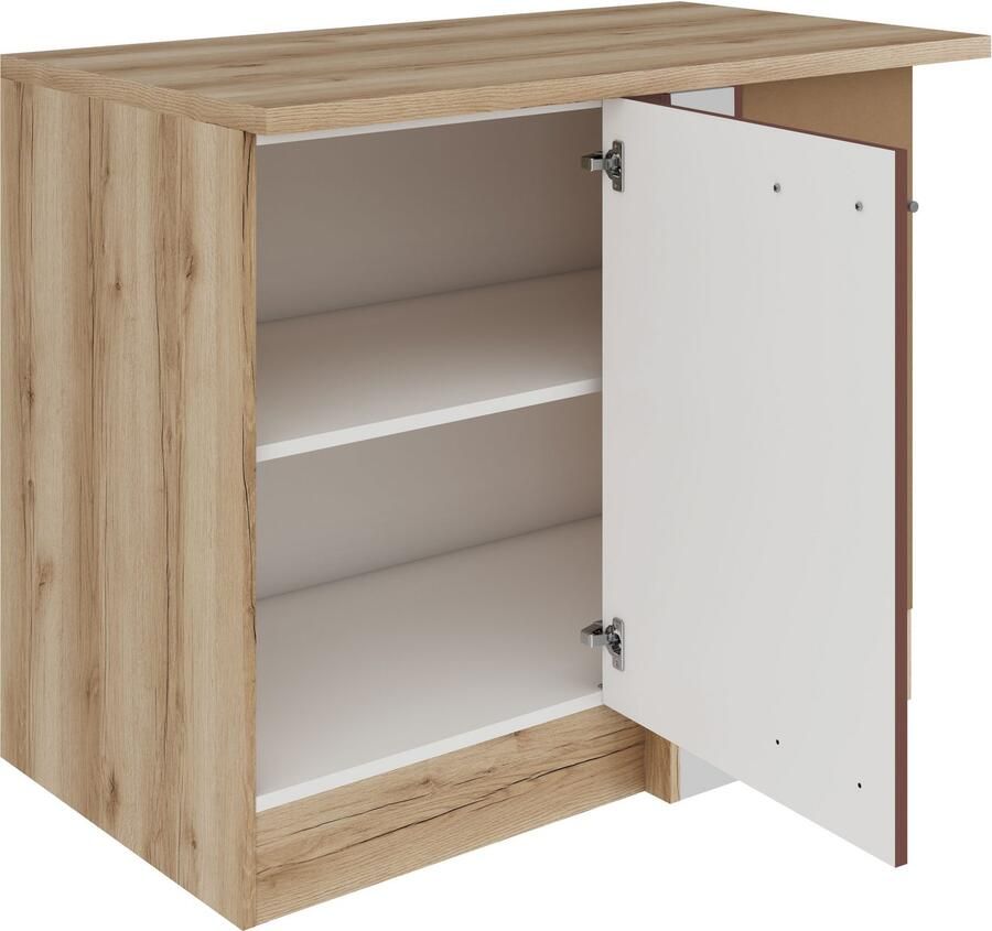 OPTIFIT Hoekonderkast Bella Breedte 100 cm voor verdere inrichting met een vaatwasser